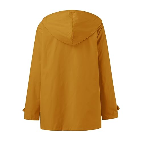 Sudadera con capucha mujer para deporte y ocio chaqueta naranja de lluvia exterior 5
