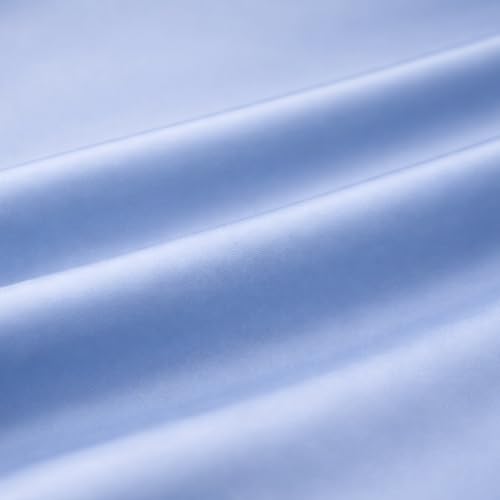 Image of LANE LINEN 100% Cotton Satin Fantasy Bedsheet Single Size - French Blue