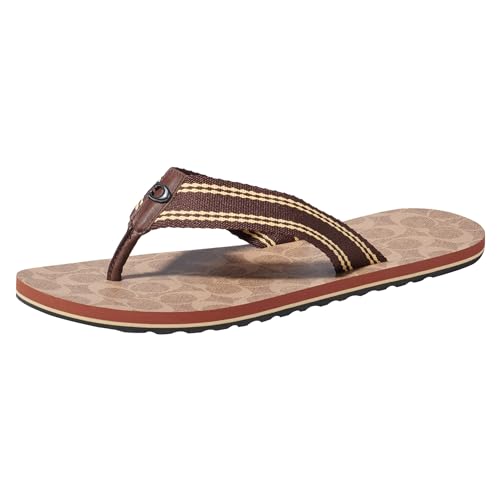 Coach Men's Signature Webbing Flip Flop