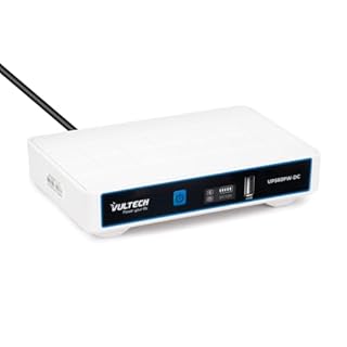 VulTech UPS60PW-DC Rev. 2.1 Bianco Mini UPS 6000mAh 60Watt Gruppo di Continuità Portatile per Router Wireless Modem Telecamera Power Bank Smartphone Input 100-240 VAC USB 5V DC 12V