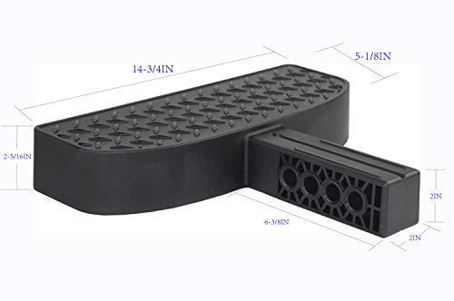 MaxxHaul 50234 Hitch Mount Bump Step For 2 inch Hitch Receiver With Anti Slip Platform For RV SUV Truck Flatbed Camper With Safety Reflectors - Thumbnail 5