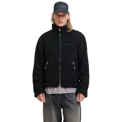 JACK & JONES Jornorrebro Teddy Jacket Sn Veste pour homme Noir Taille L, Noir, L