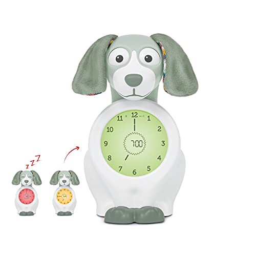 ZAZU Davy The Dog Clock - Horloge d'entraînement au Sommeil et veilleuse pour Enfants | réveil Lumineux | Aidez Votre Enfant à Apprendre Quand se réveiller...