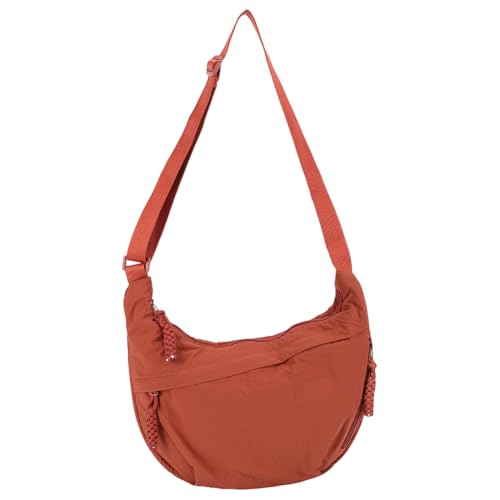 Lushandy Nylon Crossbody Bags for Women, Crescent Bag Luna Bag Casual Hobo Crossbody Purse Dumpling Bags Moon Shoulder Purse