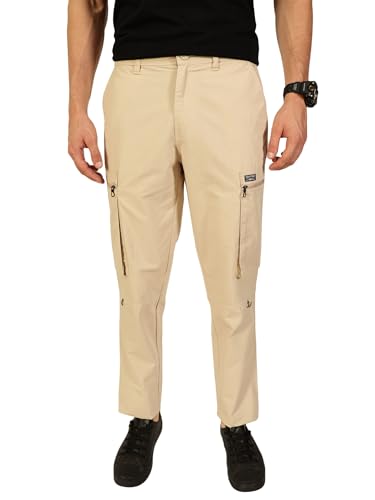 Image of Thomas Scott Men's | Solid | Light Weight | Breathable Fabric | 2 Zipper Pockets | Mid Rise | Regular Fit | Cotton Blend | Button Waist | Chino Trouser | Pants