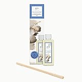 ipuro sunny beachtime - preiswerter Raumduft Nachfüller mit frischen Noten - Duftöl Refill mit Duftstäbchen - Raumduft Diffuser Nachfüllflasche 200ml - Raumduft Nachfüllflasche inkl Duft-Sticks