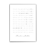  Poster Familie - Typographie/Quote – Namen personalisiert - Kreuzworträtsel - persönliches Geschenk - Zuhause - personalisierte poster familie - bilder familie - ohne Rahmen