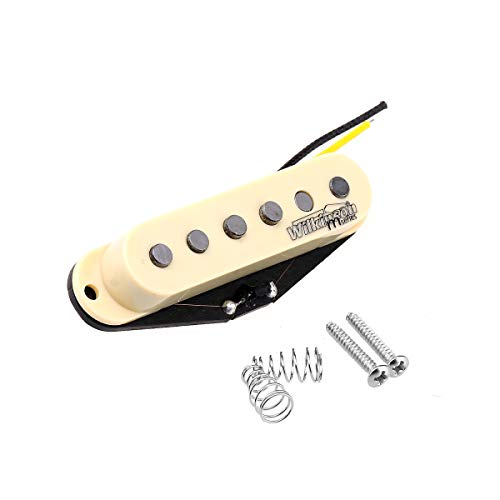 Wilkinson Vintage Tone Alnico 5 Staggered Single Coil Middle Pickup for Strat Style Electric Guitar, Cream