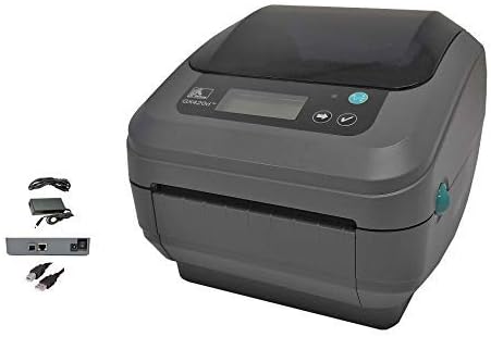 Zebra GX420 Label Printer - Barcodes and Shipping Labels - USB and Network - 4x6 Inch - Direct Thermal - with Power Supply (Renewed)