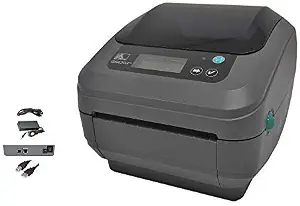 Impresora de etiquetas Zebra GX420 - Códigos de barras y etiquetas de envío - USB y red - 4x6 pulgadas - Térmica directa - con fuente de alimentación (renovada)