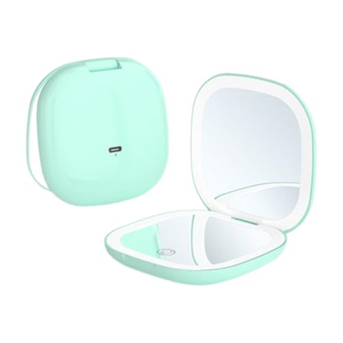 February Mountain Elegant Butterfly and Floral Mother of Pearl Compact Mirror, Dual Magnification (1X & 2.5X) – Lightweight Travel Makeup Mirror in Gift Box (Paisley)