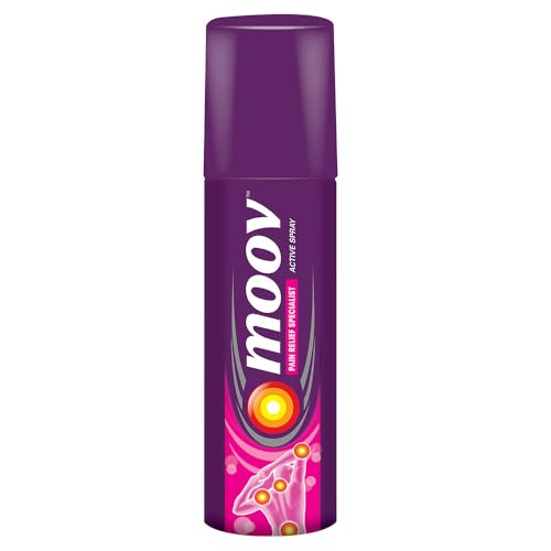 Moov Fast Pain Relief Spray - 80g | Suitable for Back Pain, Muscle Pain, Joint Pain, Knee Pain | 100% Ayurvedic Formula | Suitable for Sports & Gym related injuries