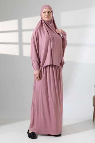Image of Muslim Dresses for Women, Two-Piece Long Sleeve Islamic Prayer Dress, Hijab