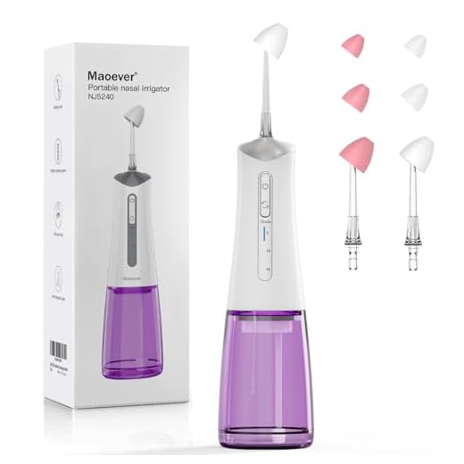 MAOEVER Nasal Irrigation System, Portable Cordless Sinus Rinse Machine, Electric Neti Pot with 6 Water Flow & Spray nozzles, Nasal Rinse for Adult & Kid