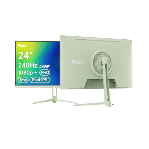 Image of Pixio PX249 Wave Mint Green 24 inch 240Hz Refresh Rate FHD 1080p Resolution Fast IPS Panel 1ms GTG Response Time Built-in Speakers Gaming Monitor with Adaptive Sync