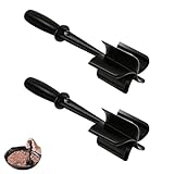 2 Pack Meat Chopper for Ground Beef, Meat Masher and Smasher for Hamburger, Potato and More, 5 Curved Blade, Heat Resistant Mix and Chop Kitchen Tools