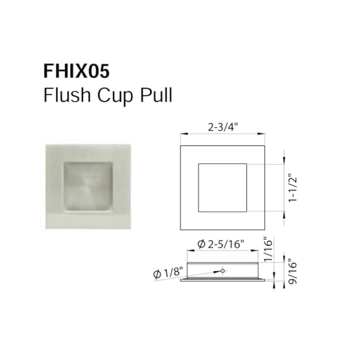 Bolsillo cuadrado Inox fhix05-10B para optimizar espacio en puertas empotradas de baños 3