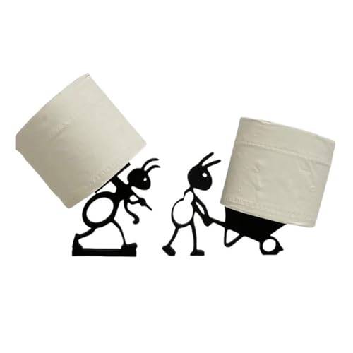 2Pcs/Set Ant Toilet Roll Holder, Funny Toilet Paper Holder Free Standing Bathroom Set - 3D Printed Black Ant Roll Holder, Paper Towel Rolls Dispenser, Storage Rack.