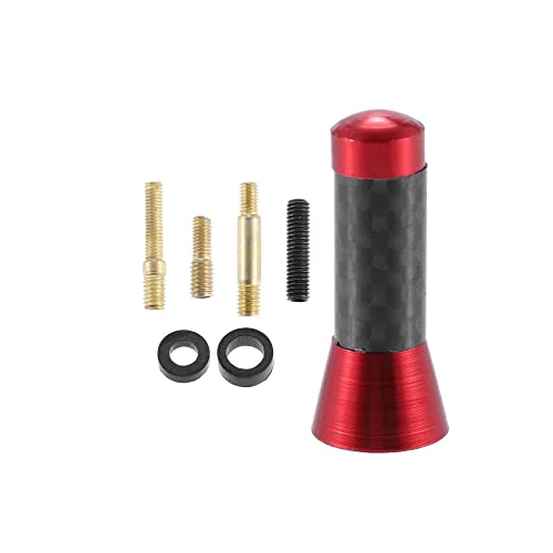 A ABSOPRO 1 Set 3.5cm 1.38' Auto AM FM Radio Segnale Antenna Albero Universale Rosso