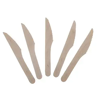 ECOWARE 100% Biodegradable, Compostable, Ecofriendly, Disposable Knife 5.5 Inch (Pack of 25 Knives)