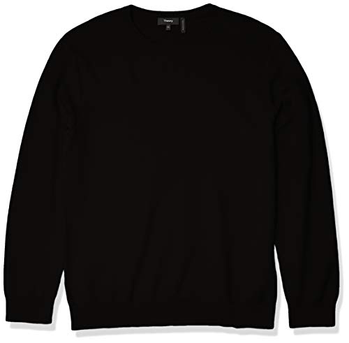 Theory Men's Riland Pique Cotton Sweater, Black, XX-Large