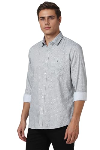 Image of Van Heusen Casual Printed Shirt for Men| Premium Cotton| Full Sleeves| Slim Fit |Breathable Fabric