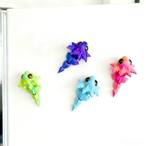 Imanes decorativos articulados Axolotl 4 unidades miniatura 5