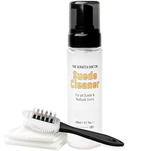 Suede and Nubuck Cleaner Foam 200ml 6.7 floz Suitable for Use on Shoes, Bags, Jackets and Coats Professional Wire Brush…