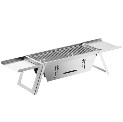 Parrilla portátil plegable de carbón, barbacoa compacta para camping, picnics y cocina al aire libre, parrilla portátil ideal para el portón trasero y diversión en el patio trasero