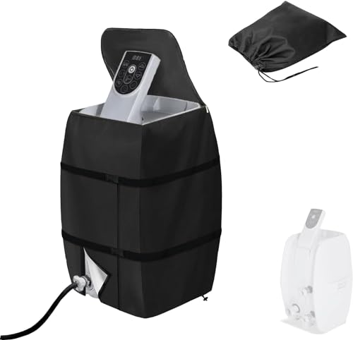 Whirlpool-Pumpenabdeckung, Spa-Heizpumpenabdeckung, Whirlpool-isolierte Aufblasbare Badewannenpumpenabdeckung, 420D Oxford-Stoff, Wasserdicht, Staubdicht, für Wanne/Pool im Freien (Schwarz)