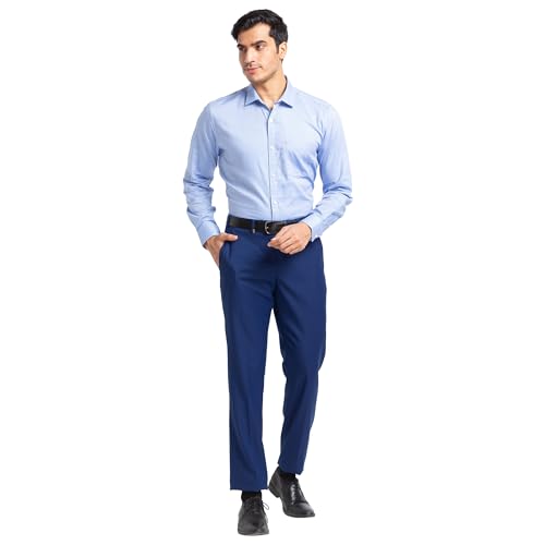Image of Park Avenue Super Slim Fit Medium Grey Trouser for Men