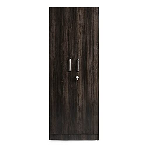 Image of Wakefit Wardrobe | 1 Year Warranty | Engineered Wood Almirah, Cupboard for Clothes Storage | 2 Door, 1 Hanging Space | Taffeta - Dark Brown