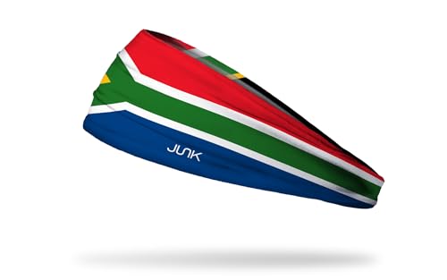 JUNK Brands South Africa Flag Big Bang Lite Headband - Moisture-Wicking, Performance Fabric, Non-Slip, Sports Sweatband for Men & Women - One Size - South Africa