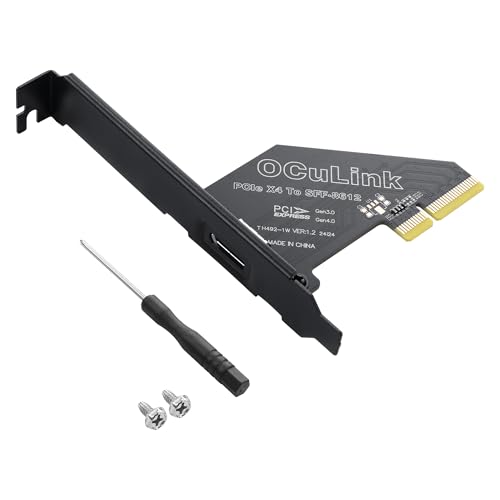 SinLoon PCIE to Oculink SFF-8612 Adapter PCI-Express 4.0 Oculink External Graphics Card with Slot Bracket (PCIE X4)