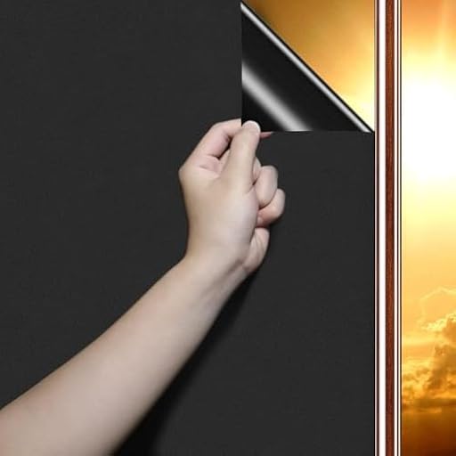 DARUITE Vinilo Opaco para Cristales Negro Vinilo Ventana privacidad 30x200cm, Esmerilado Electrostaticos Sin Adhesivo Anti UV Vinilos para Ventanas Bloquear la Luz Dormitorio en el Hogar | Ya disponible en tu tienda friki favorita! En mundofriki.es!