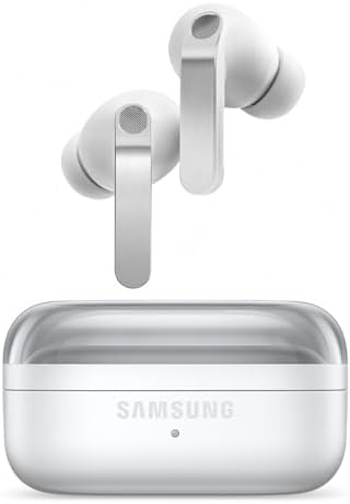 Samsung Galaxy Buds4 Pro, Wireless Bluetooth Earbuds, Real Metal Blade, Full-Spectrum Hi-Fi Sound, 2-Way Speaker & Dual Amp, 360 Audio, ANC, White, 2 Year Extended Warranty (UK Version)