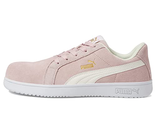 Image of Puma Safety Iconic Suede Women's Fiberglass Toe El Industrial Shoe, Pink Eh, 7.5