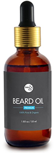 Inn&Co Organic Beard Oil - 100% Pure & Natural, Promote Beard Growth, Hydrates & Softens, Reduce Beard Itch