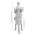 0.75'' NPT Industrial Bag Filter Housing, #3 Water Filter with 0.97 ft² Filtration Area & 150 PSI Max, 304 Stainless Steel Sock Filter for Industrial Liquid Purification (#3)