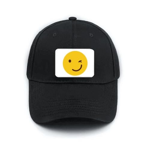 Casquette de baseball noire réglable Blink SLE avec broderie jaune