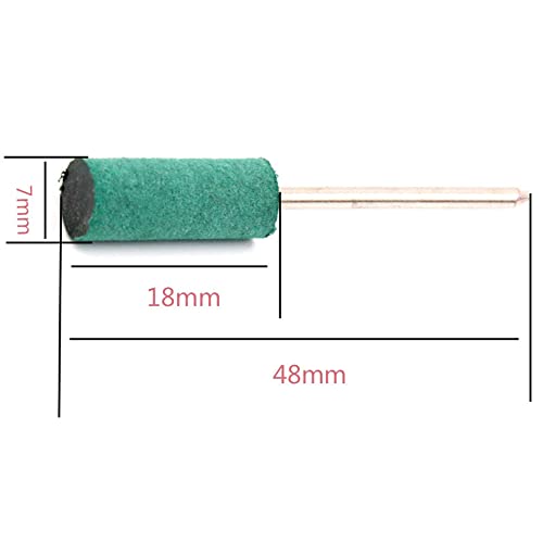 10 Stück Gummi-Polierkopf, zylinderförmige Polierfeilen mit 3 mm Schaft, multifunktionales Schleif-Polier-Zubehör-Set für Rotationswerkzeuge (3 * 4 mm)