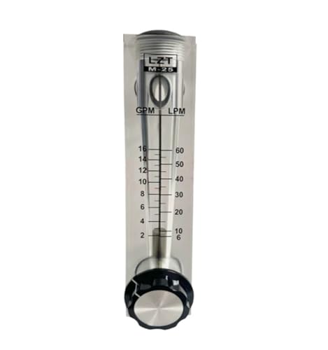 Débitmètre liquide 2-16 GPM avec valve LZT-25T pour ajuster le flux de vos circuits