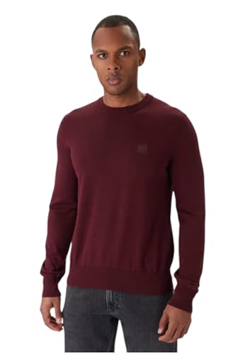 Image of BOSS Men's Kanovano_s Knitted_Sweater, Dunkelrot, L