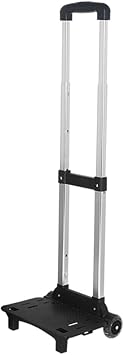 Carry Cart Folding Lightweight Shopping Cart Trolley Small Lightweight Silent Small Compact Aluminum Shopping Cart Outdoor Home Moving Luggage Carry Convenient Carry Black, 2 Wheels