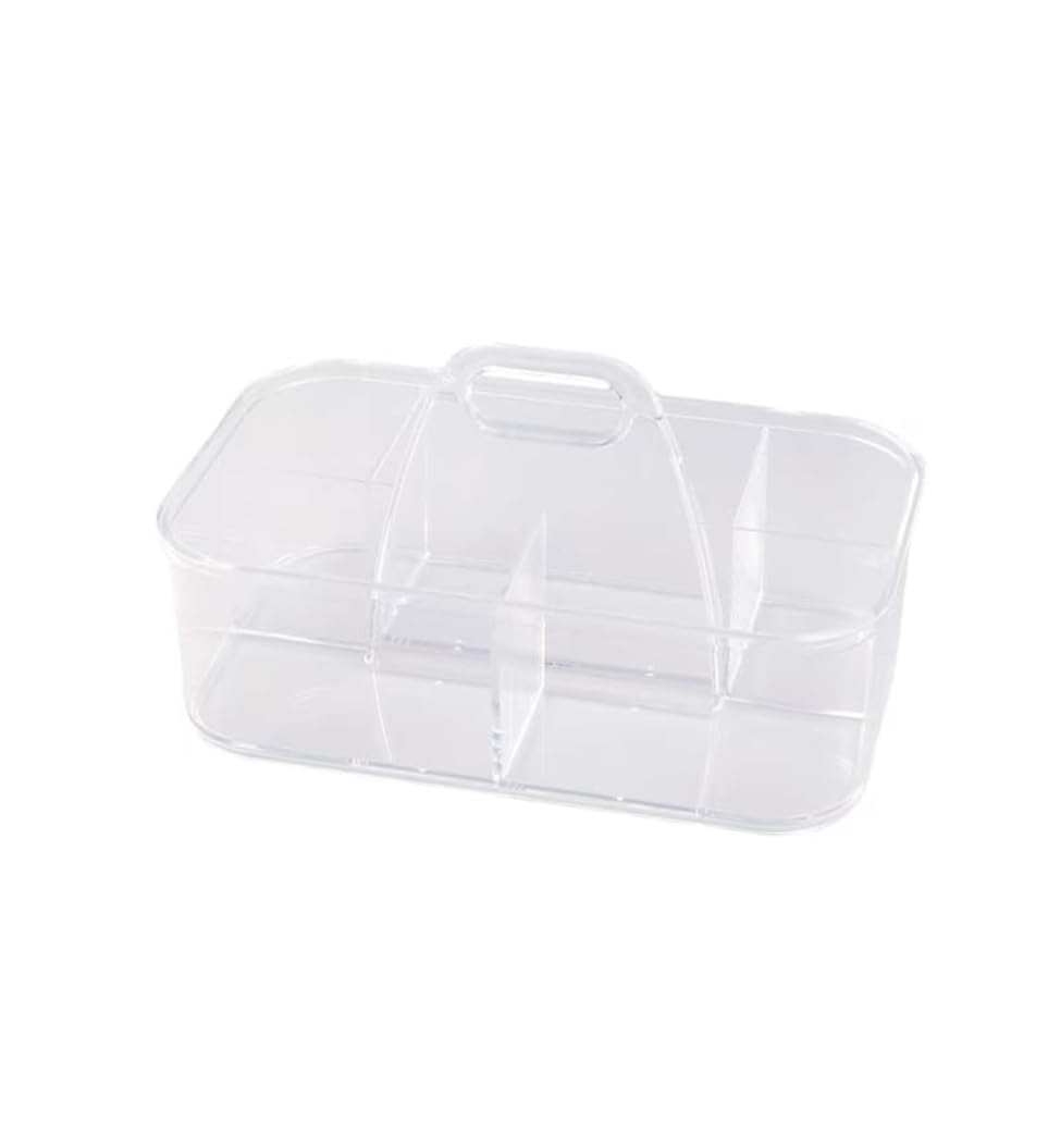 ニトリ(NITORI) アクリル取っ手付きスタッキングケース 5901 クリア 幅28×奥行17×高さ15cm 8131319