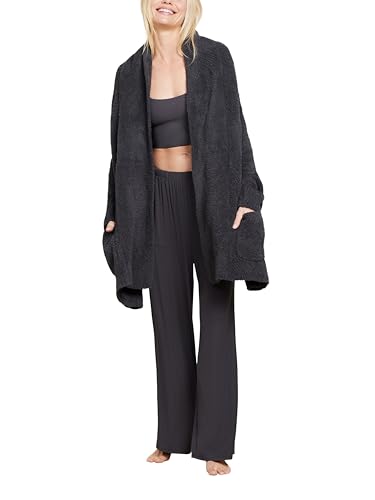 Barefoot Dreams womens Cozychic Cable Weave Blanket Wrap