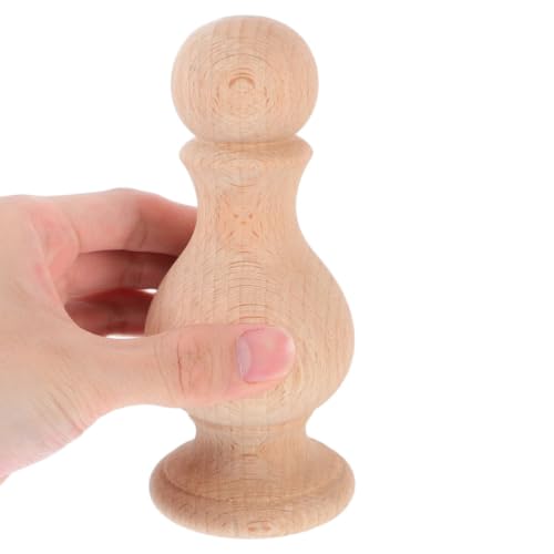 Remates de madera para postes decorativos color caqui con estructura resistente, 2 piezas 4