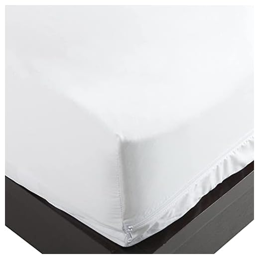 National Allergy 300 thread count 100-Percent Cotton Bed Bug, Dust Mite & Allergy Control Mattress Protector, Queen 12-Inch White
