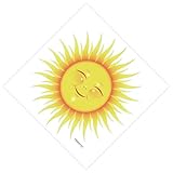 YARNOW 可移除製 部屋用太陽モチーフウォールステッカー リビングや寝室の壁飾りに 剥がせる壁シールで簡単装飾 インテリア空間を鮮やか