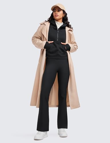 CRZ YOGA Womens Fleece Lined Flare Leggings 31" Bootcut Yoga Pants Tummy Control Winter Thermal Warm Soft Casual Lounge3